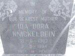 KNICKELBEIN Ida Dora 1903-1984
