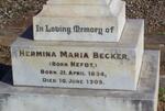 BECKER Hermina Maria nee NEFDT 1834-1909