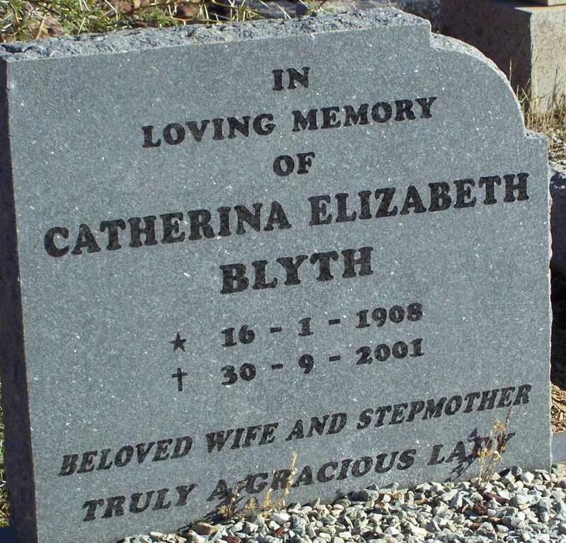 BLYTH Catherina Elizabeth 1908-2001