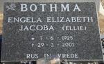 BOTHMA Engela Elizabeth Jacoba 1925-2001