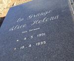 GRANGE Alice Helena, la nee SNYMAN 1901-1995