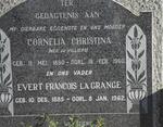 GRANGE Evert Francois, la 1885-1962 & Cornelia Christina DE VILLIERS 1890-1960