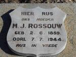 ROSSOUW M.J. 1859-1944