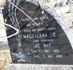 WIT Magdalena C., de nee CRAFFORD 1902-1990