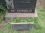 McDONALD George W. 1902-1970 & Johanna 1901-1956