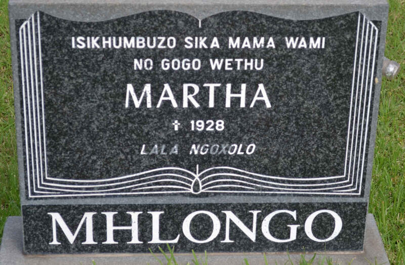 MHLONGO Martha -1928