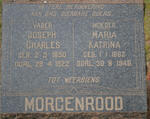 MORGENROOD Joseph Charles 1850-1922 & Maria Katrina 1862-1948
