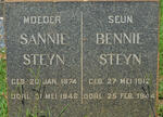 STEYN Sannie 1874-1946 :: STEYN Bennie 1912-1944