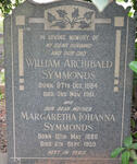 SYMMONDS William Archibald 1884-1951 & Margaretha Johanna 1886-1959