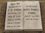 STUBBS George Burrell -1955 & Julia Ida -1937
