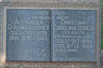 USHER Alexander Chapman 1878-1942 & Christina Carolina voorheen DE LA REY nee VAN ZYL 1894-1946