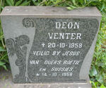 VENTER Deon 1958-1958
