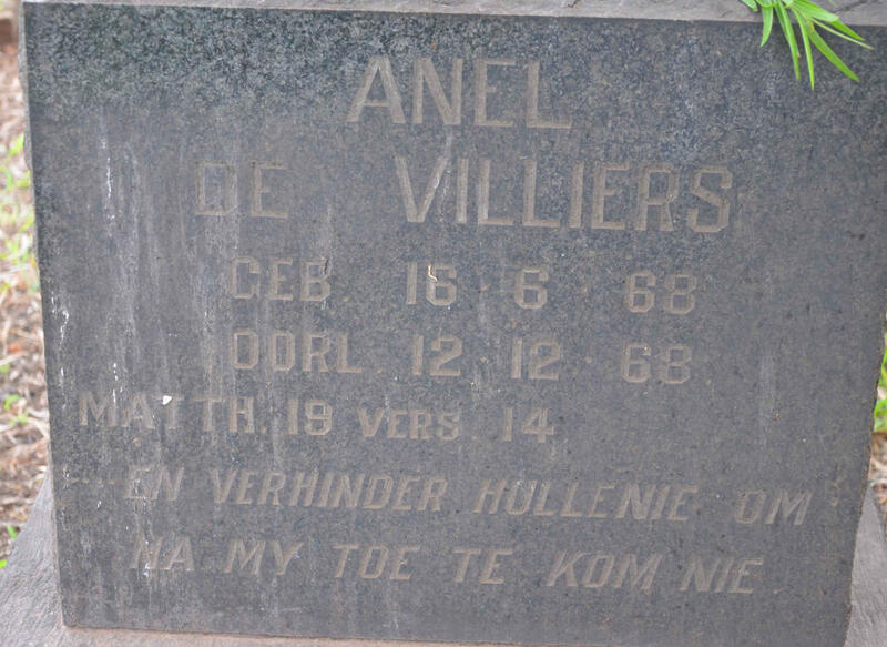 VILLIERS Anel, de  1968-1968