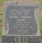 VOS Susanna Caroliena Johanna nee DU PLOOY 1896-1926