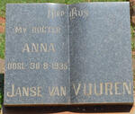 VUUREN Anna, Janse van -1935