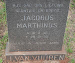 VUUREN Jacobus Marthinus, J. van 1932-1932