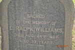 WILLIAMS E. Ralph -1905