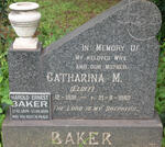 BAKER Harold Ernest 1929-2009 & Catharina M. ELOFF 1931-1962