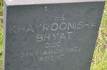 BHYAT Khayroonisha -1959