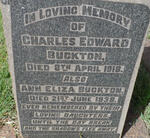 BUCKTON Charles Edward -1918 & Anna Eliza -1938