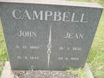 CAMPBELL John 1880-1942 :: CAMPBELL Jean 1930-1950