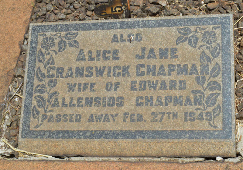 CHAPMAN Alice Jane Cranswick -1949
