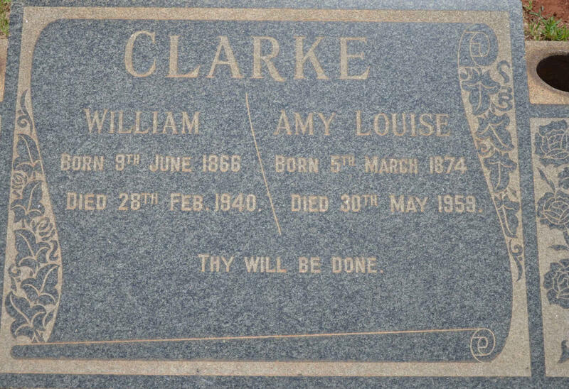 CLARKE William 1866-1940 & Amy Louise 1874-1959