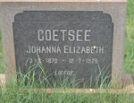 COETSEE Johanna Elizabeth 1870-1926