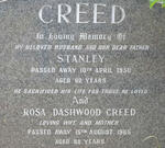 CREED Stanley -1950 & Rosa Dashwood -1985