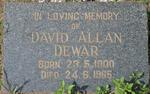 DEWAR David Allan 1900-1965