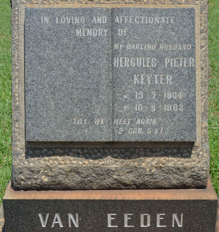 EEDEN Hercules Pieter Keyter, van 1904-1963