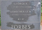 FORBES George A. 1891-1959 & Dorothea le R. 1894-1989