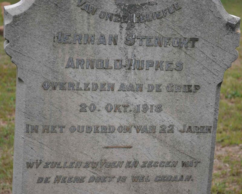 HUPKES Herman Stenfort Arnold -1918