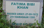 KHAN Fatima Bibi -1975