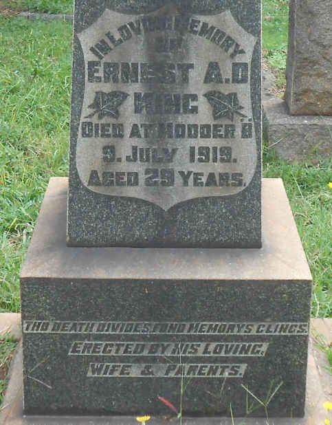 KING Ernest A.D. -1919