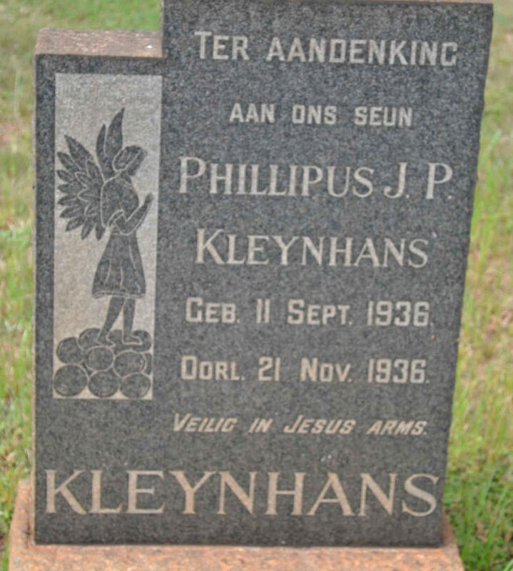 KLEYNHANS Phillipus J.P. 1936-1936