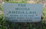 ABDULLAH Moosa 1936-1979