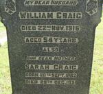 CRAIG William -1916 & Sarah 1862-1931