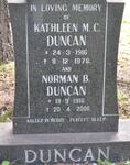 DUNCAN Norman B. 1916-2006 & Kathleen M.C. 1916-1978