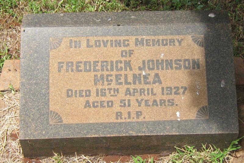 McELNEA Frederick Johnson -1927