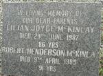 McKINLAY Robert Henderson -1989 & Lilian Joyce -1987