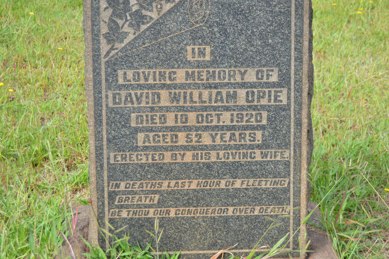 OPIE David William -1920