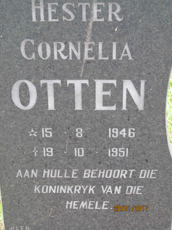 OTTEN Hester Cornelia 1946-1951