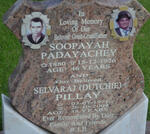 PADAYACHEY Soopayah 1880-1926 :: PILLAY Selvaraj 1971-2009