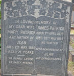 PATRICK James 1878-1959 & Mary -1950