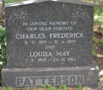 PATTERSON Charles Frederick 1899-1979 & Louisa May 1905-1963