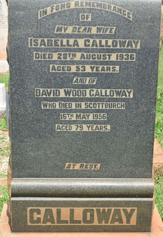 GALLOWAY David Wood -1956 & Isabella -1936