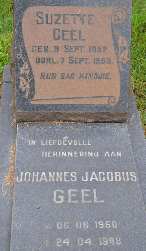 GEEL Johannes Jacobus 1950-1998 :: GEEL Suzette 1952-1953