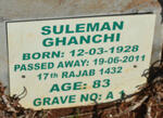 GHANCHI Suleman 1928-2011