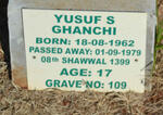 GHANCHI Yusuf S. 1962-1979